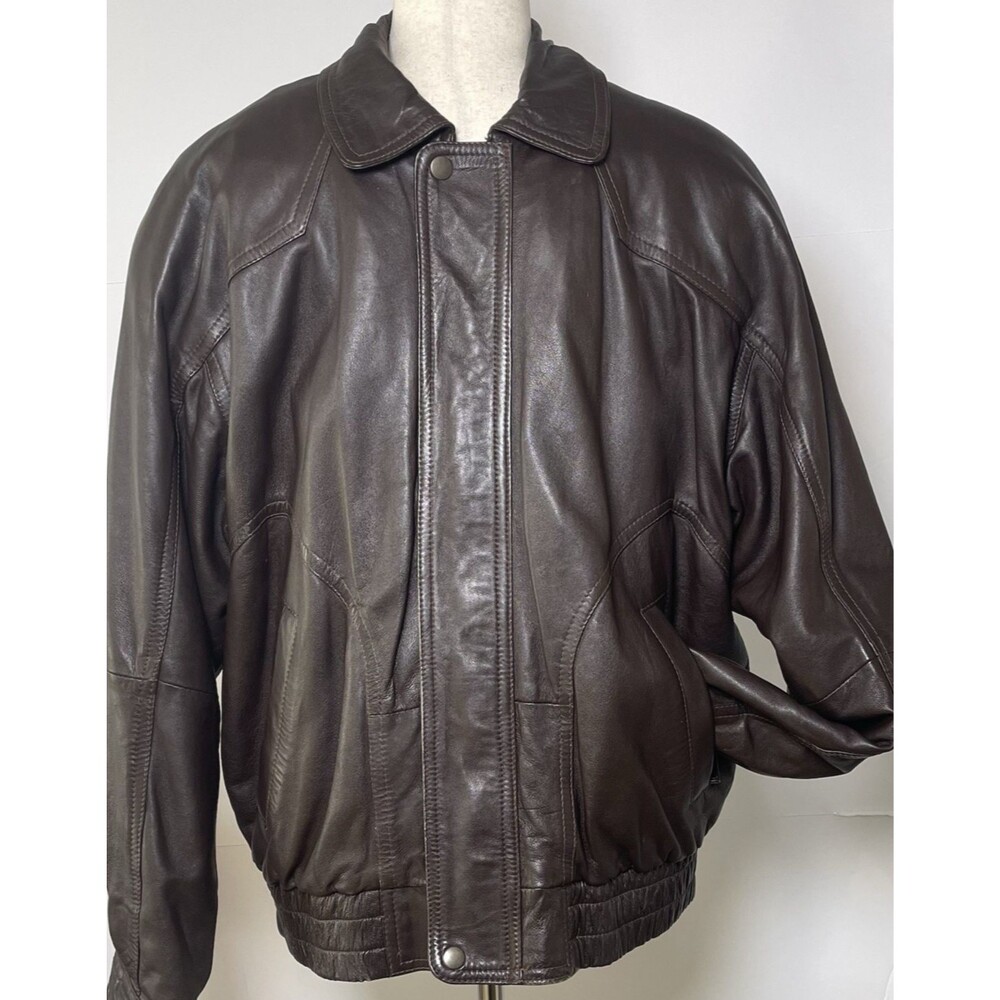 Saddlery Cooper mens vintage leather jacket sz M liner western retro party